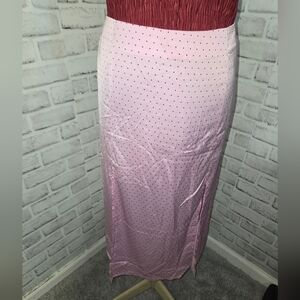 H&M DIVIDED Pink And Black Polka Dot Skirt.  Size 6.